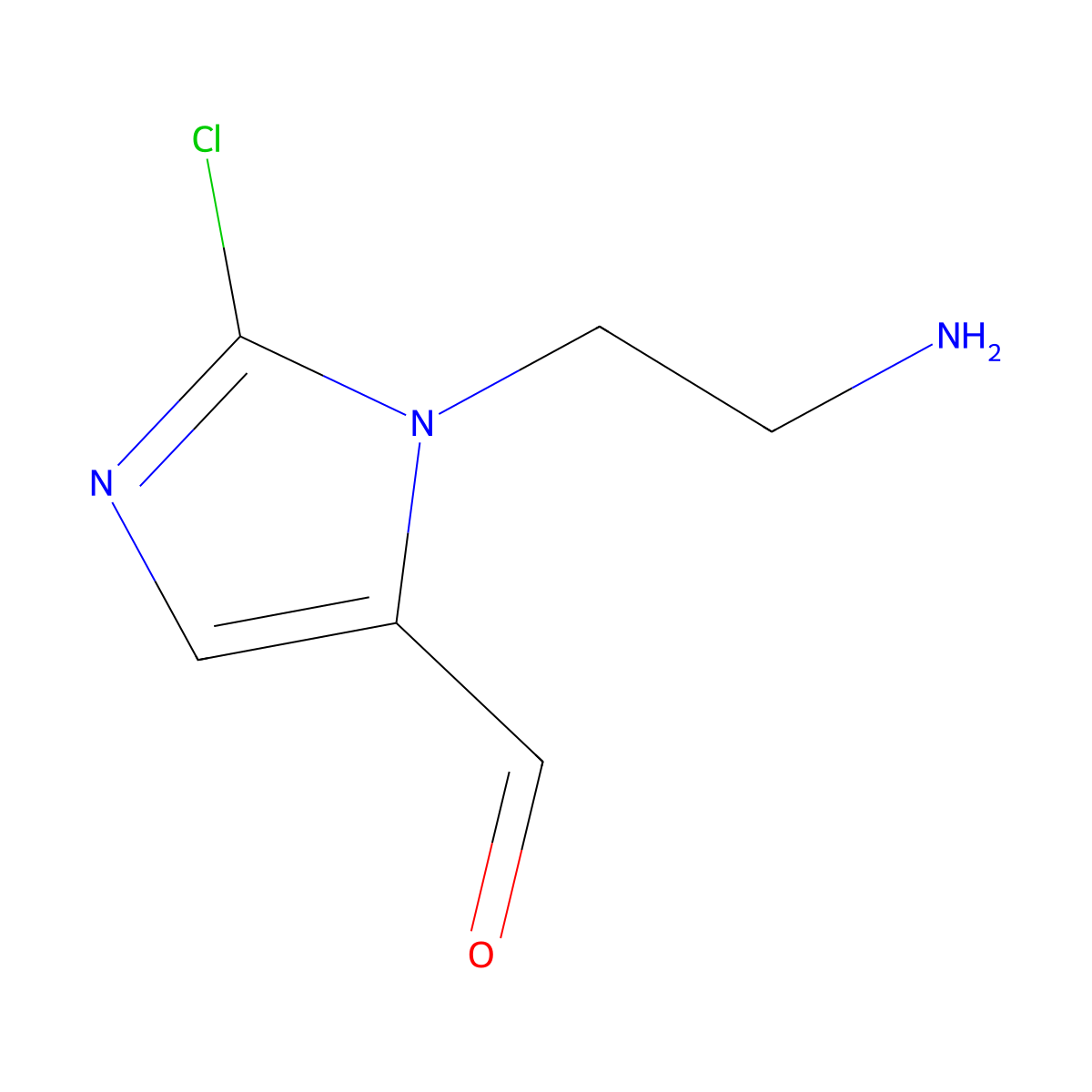 1-(2-Aminoethyl)-2-chloro-1H-imidazole-5-carbaldehyde molecular structure, CAS 2059943-83-6