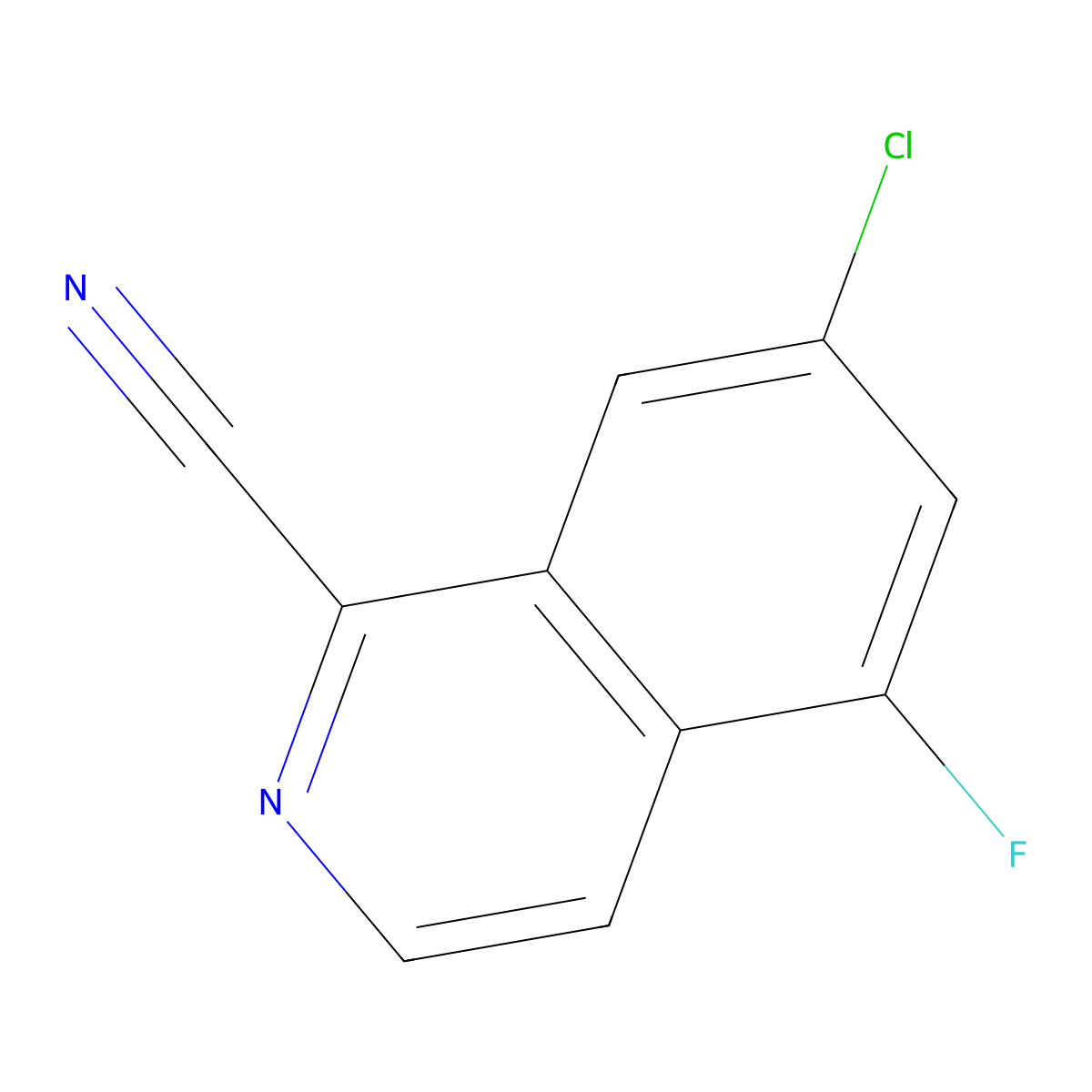 7-Chloro-5-fluoroisoquinoline-1-carbonitrile molecular structure, CAS 2059944-00-0