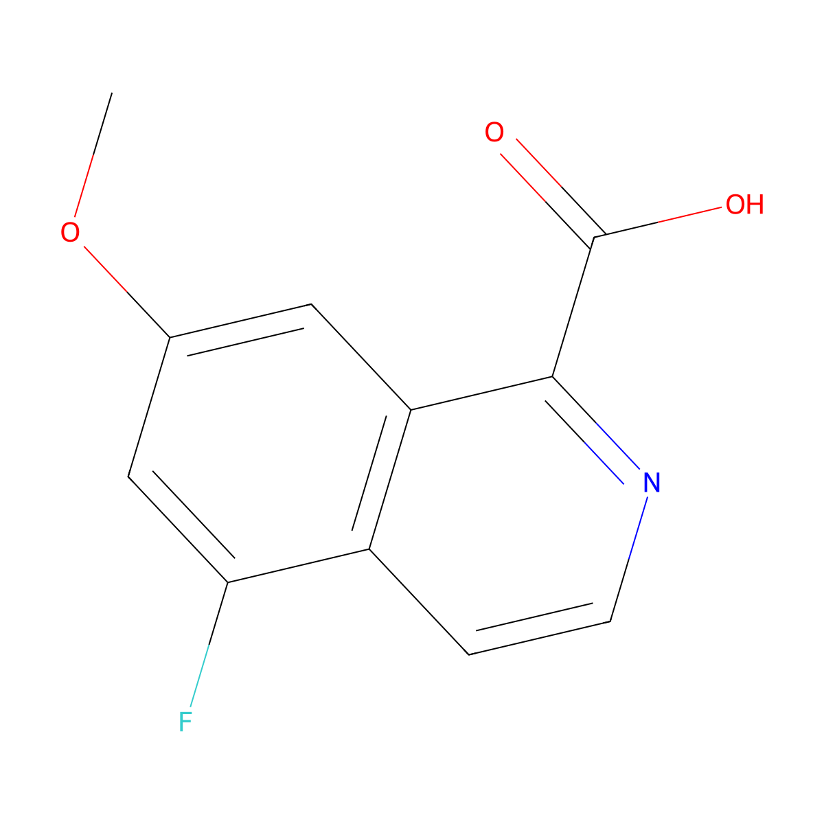 5-Fluoro-7-methoxyisoquinoline-1-carboxylic acid molecular structure, CAS 2059944-15-7