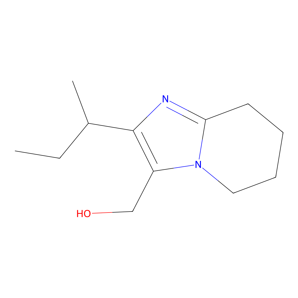 [2-(Butan-2-yl)-5H,6H,7H,8H-imidazo[1,2-a]pyridin-3-yl]methanol molecular structure, CAS 2059944-30-6