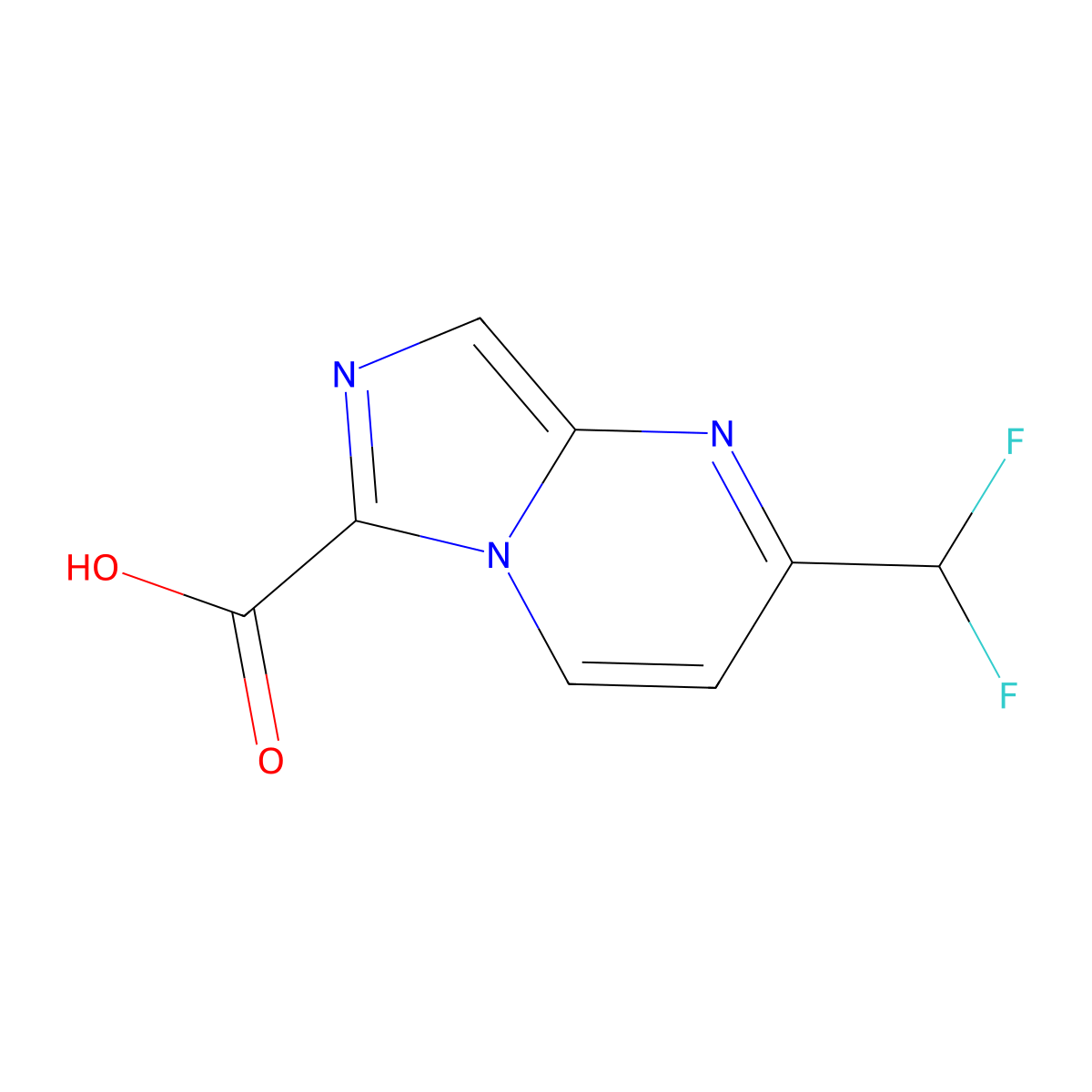 2-(Difluoromethyl)imidazo[1,5-a]pyrimidine-6-carboxylic acid molecular structure, CAS 2059944-33-9