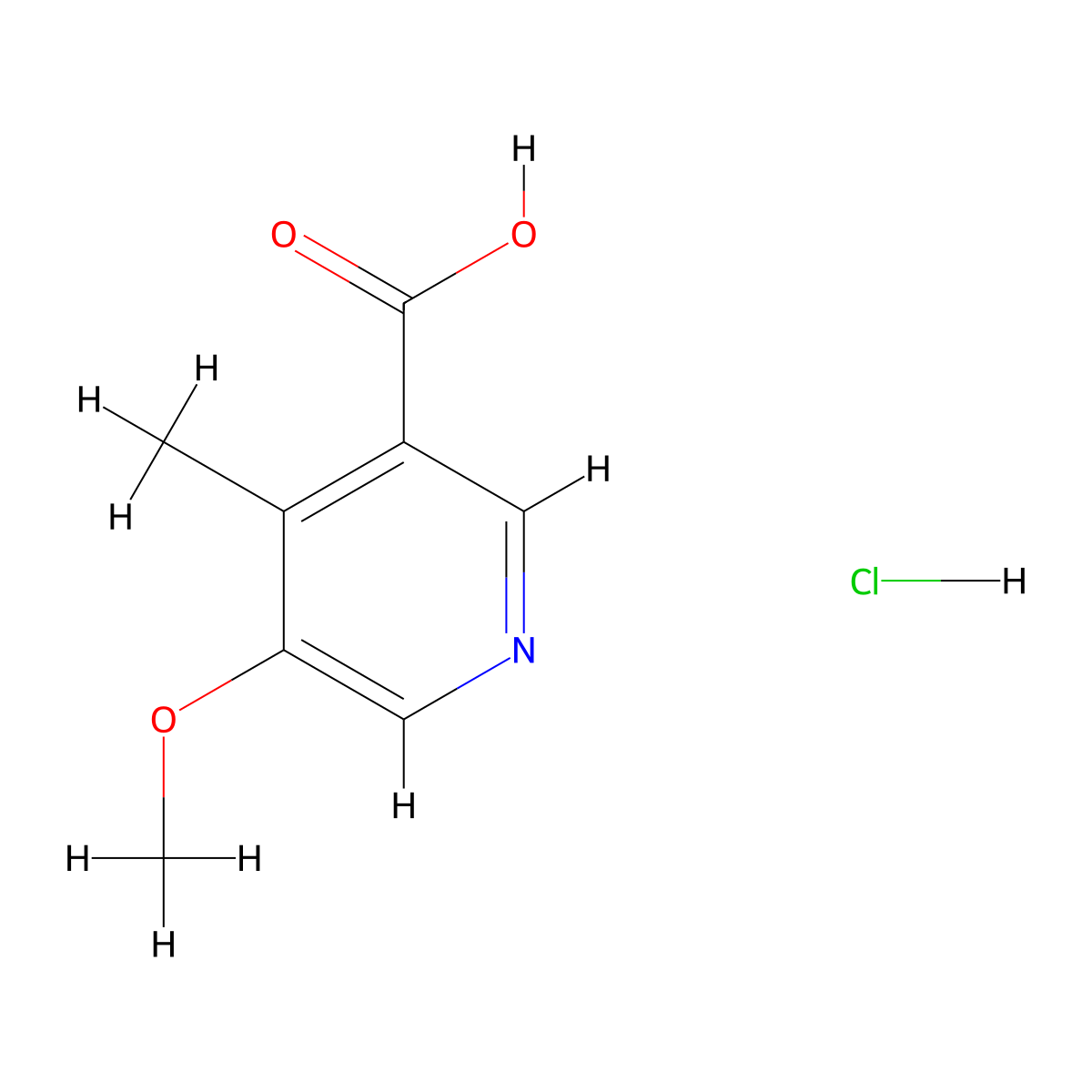 5-Methoxy-4-methylpyridine-3-carboxylic acid hydrochloride molecular structure, CAS 2059944-48-6
