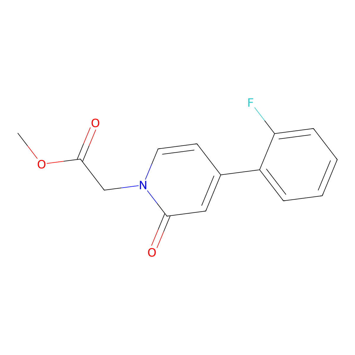 Methyl 2-[4-(2-fluorophenyl)-2-oxo-1,2-dihydropyridin-1-yl]acetate molecular structure, CAS 2059944-56-6