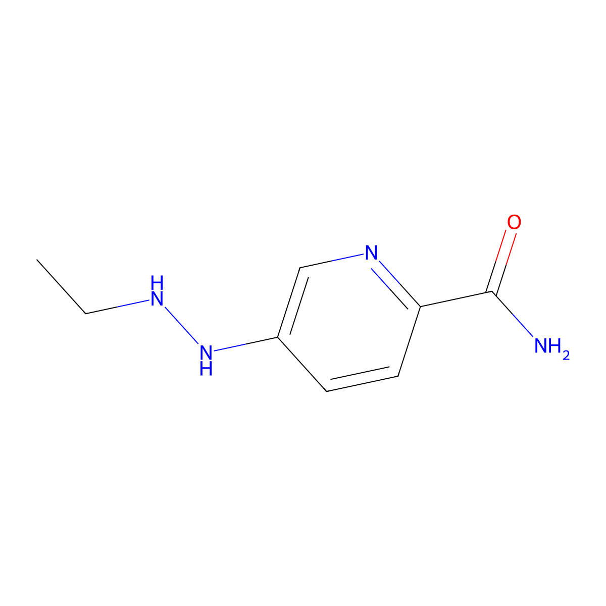 5-(2-Ethylhydrazin-1-yl)pyridine-2-carboxamide molecular structure, CAS 2059944-67-9