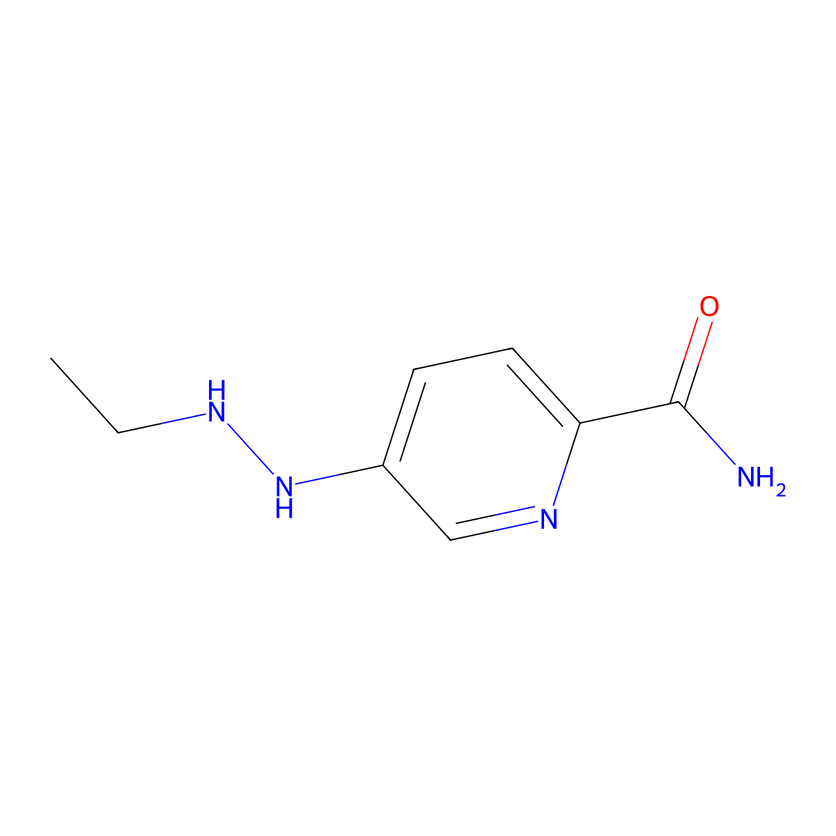5-(2-Ethylhydrazin-1-yl)pyridine-2-carboxamide molecular structure, CAS 2059944-67-9