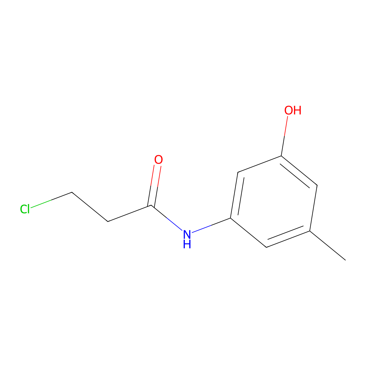 3-Chloro-N-(3-hydroxy-5-methylphenyl)propanamide molecular structure, CAS 2059944-79-3