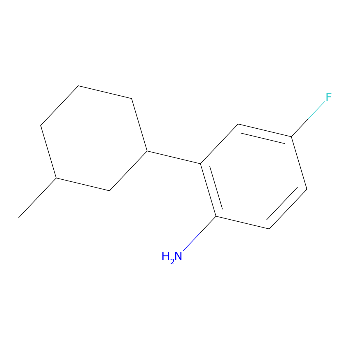 4-Fluoro-2-(3-methylcyclohexyl)aniline molecular structure, CAS 2059944-83-9