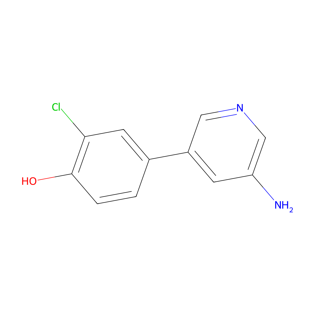 4-(5-Aminopyridin-3-yl)-2-chlorophenol molecular structure, CAS 2059944-85-1