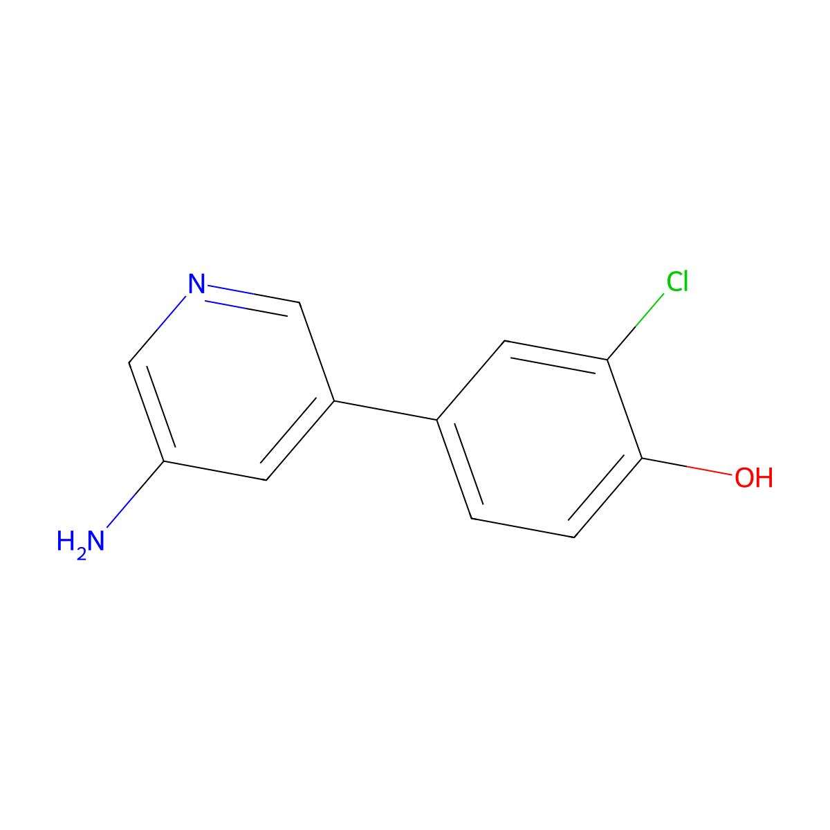 4-(5-Aminopyridin-3-yl)-2-chlorophenol molecular structure, CAS 2059944-85-1
