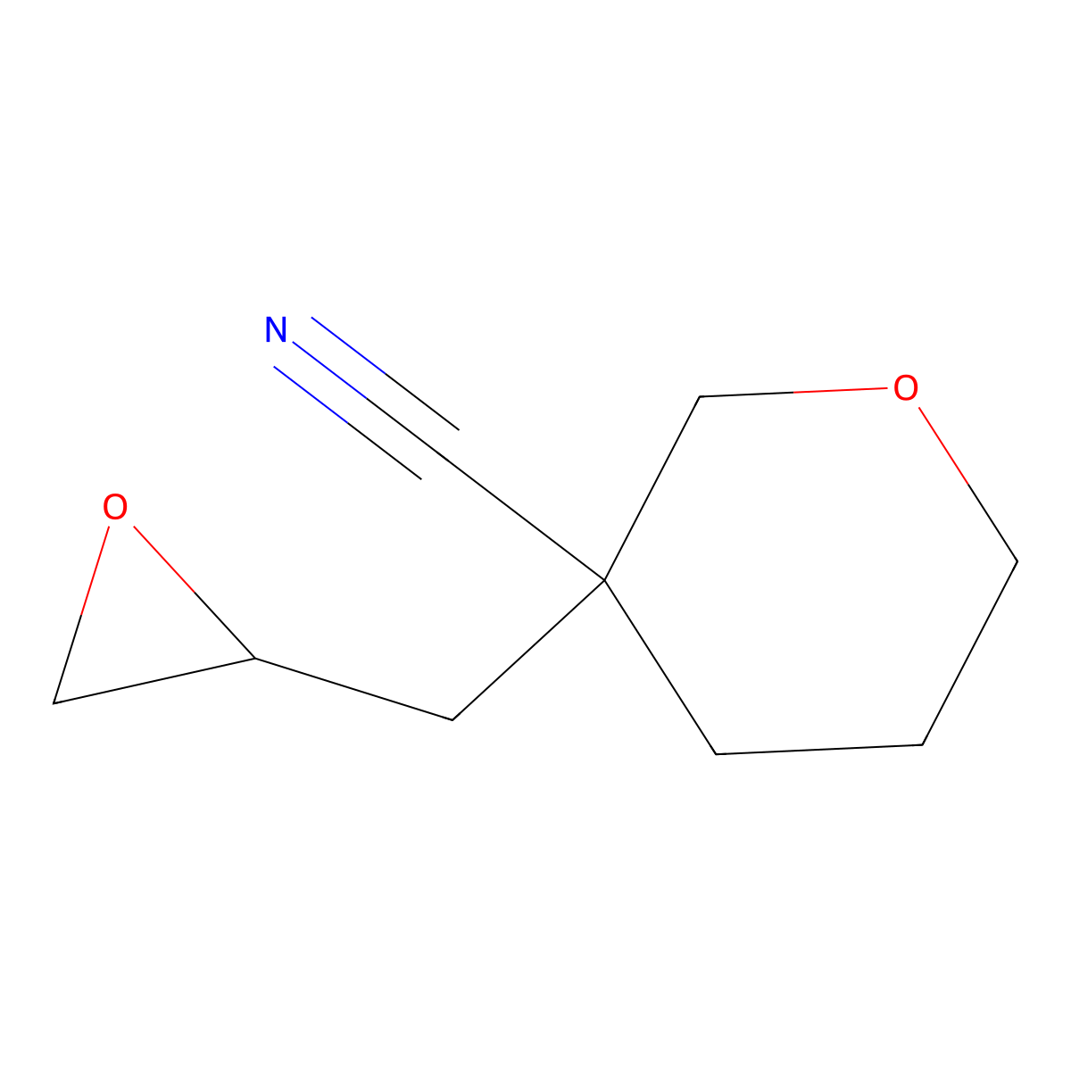 3-[(Oxiran-2-yl)methyl]oxane-3-carbonitrile molecular structure, CAS 2059944-89-5