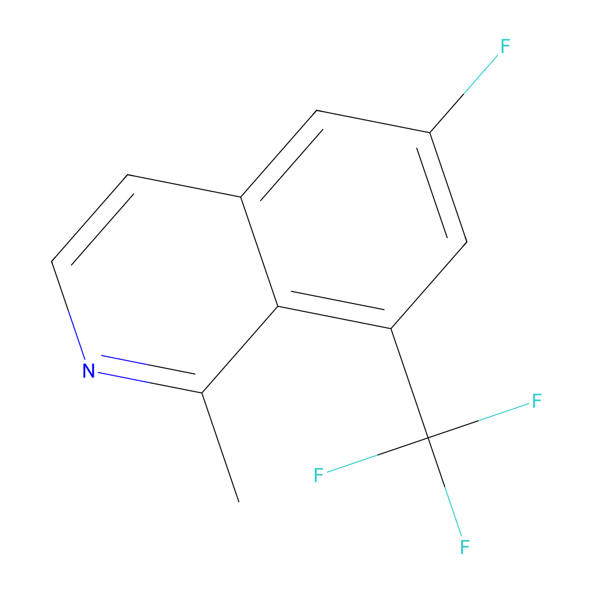 6-Fluoro-1-methyl-8-(trifluoromethyl)isoquinoline molecular structure, CAS 2059944-90-8