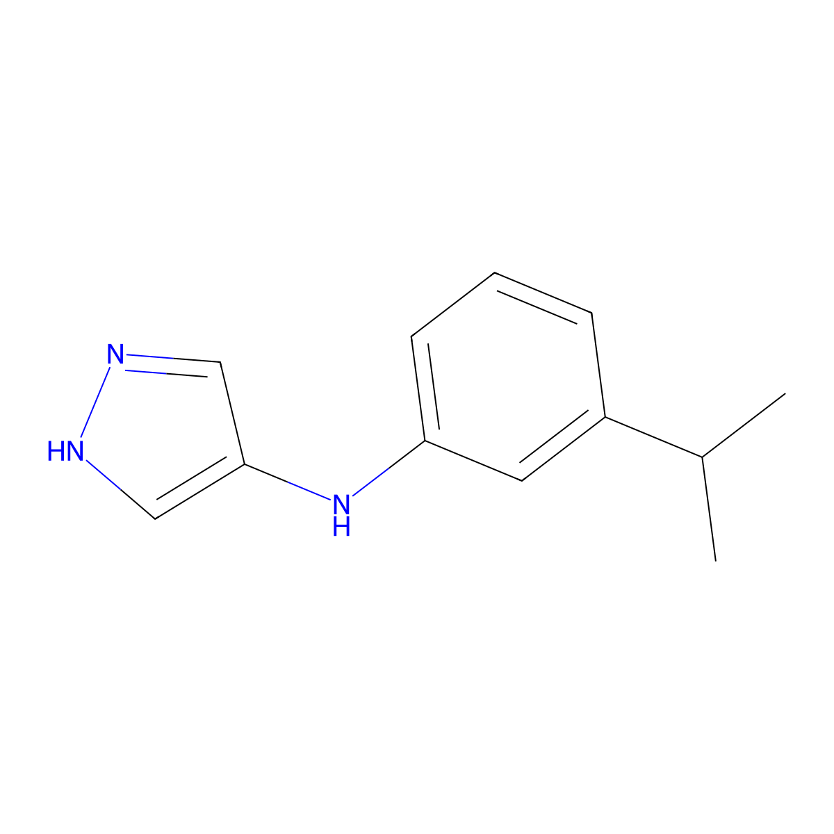 N-[3-(Propan-2-yl)phenyl]-1H-pyrazol-4-amine molecular structure, CAS 2059944-91-9