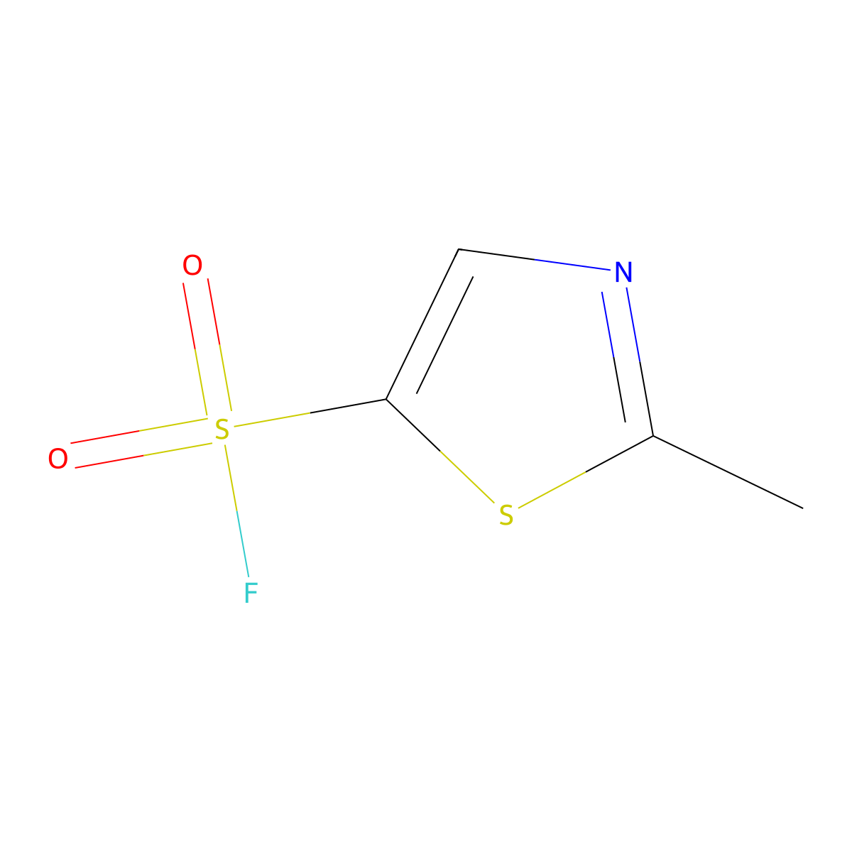 5-Thiazolesulfonyl fluoride, 2-methyl- molecular structure, CAS 2059944-95-3