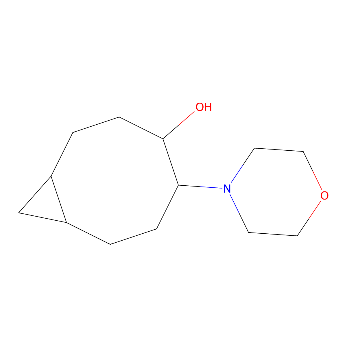5-(Morpholin-4-yl)bicyclo[6.1.0]nonan-4-ol molecular structure, CAS 2059944-98-6