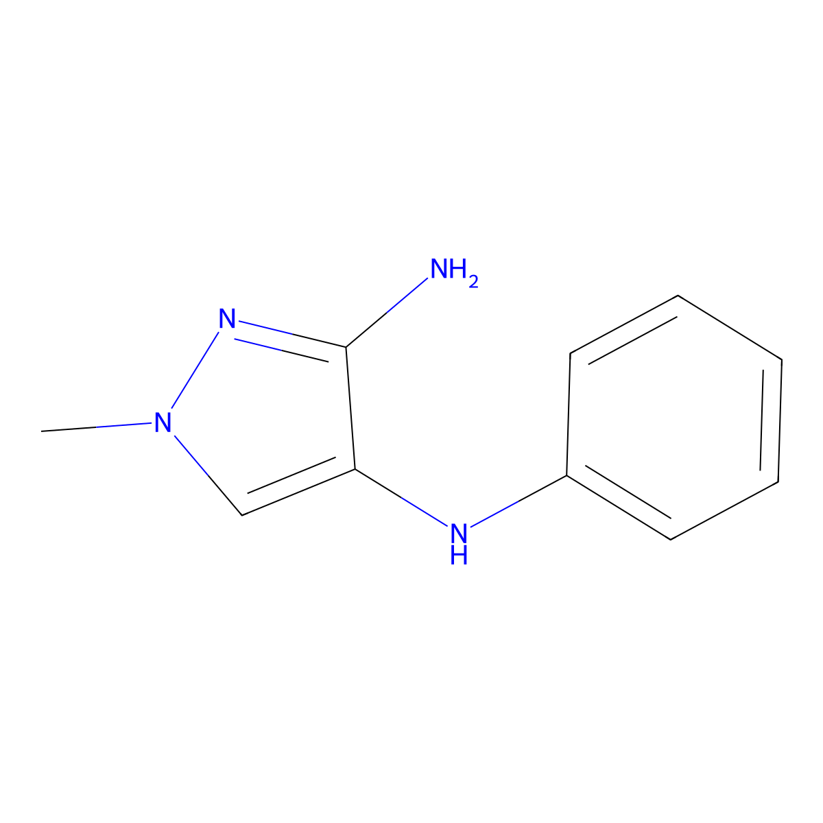 1-methyl-N4-phenyl-1H-pyrazole-3,4-diamine molecular structure, CAS 2059945-00-3
