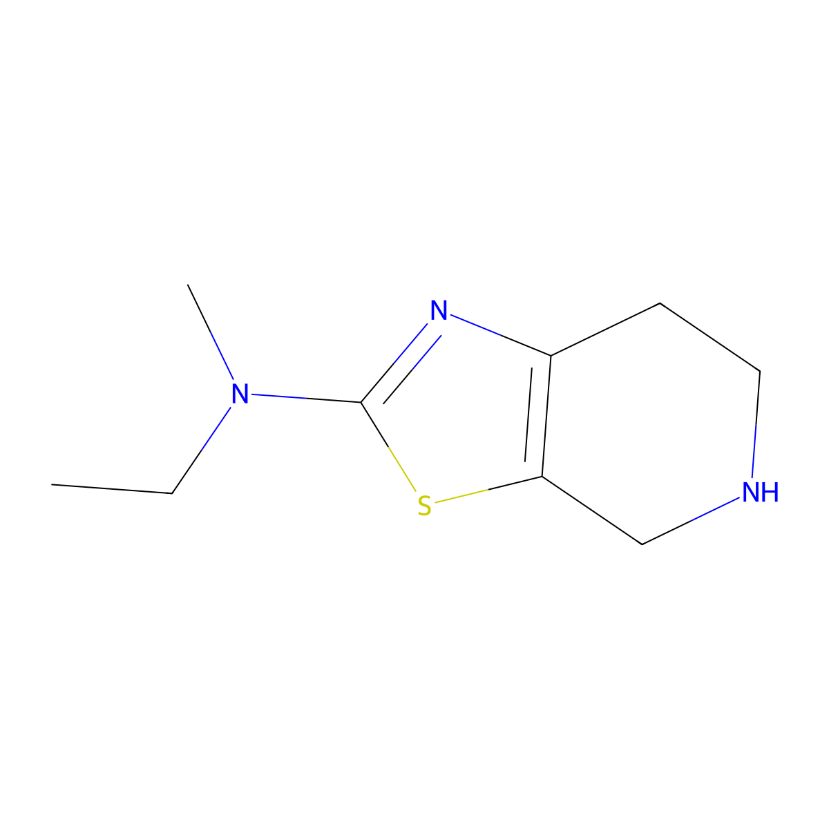 N-Ethyl-N-methyl-4H,5H,6H,7H-[1,3]thiazolo[5,4-c]pyridin-2-amine molecular structure, CAS 2059945-01-4