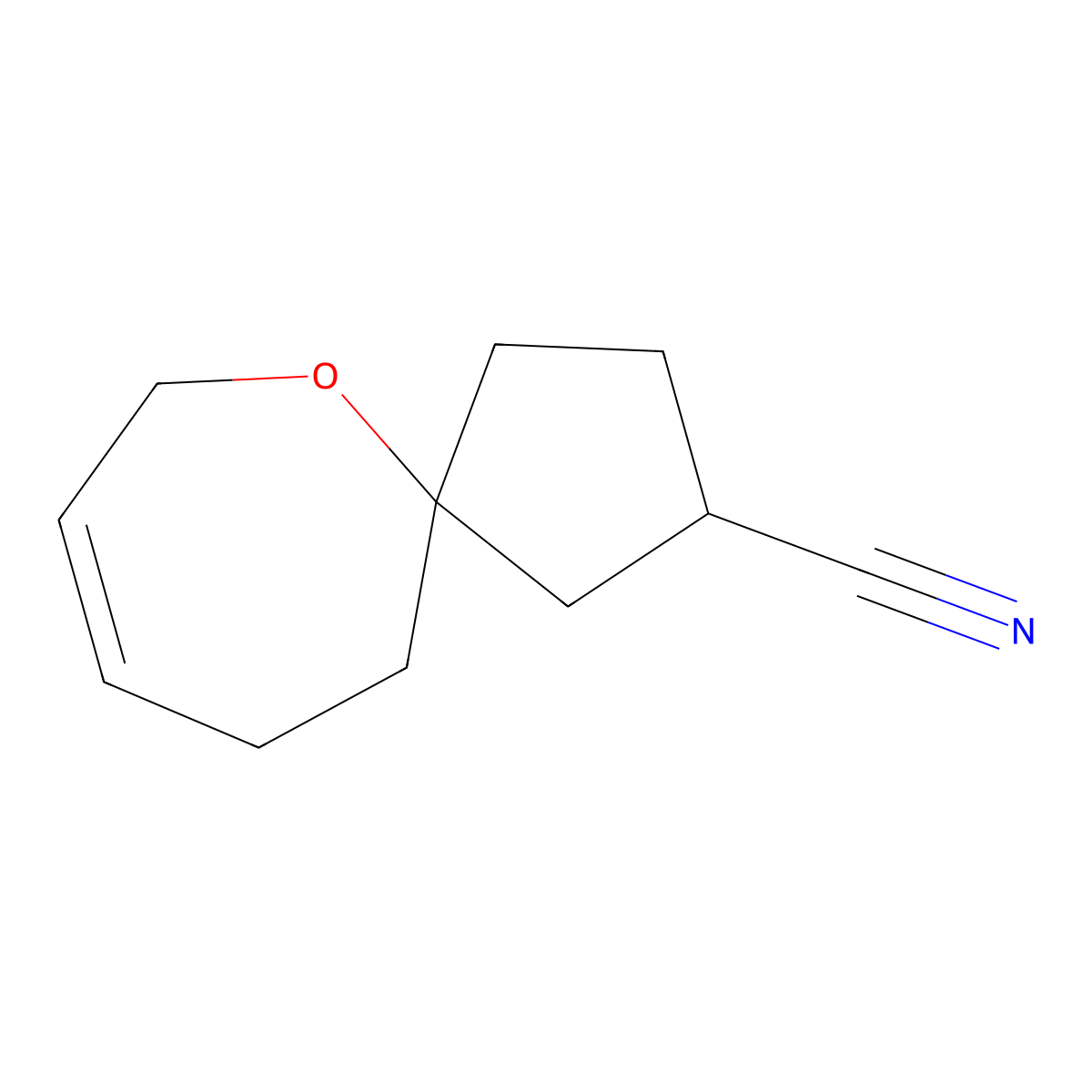 6-Oxaspiro[4.6]undec-8-ene-2-carbonitrile molecular structure, CAS 2059945-06-9