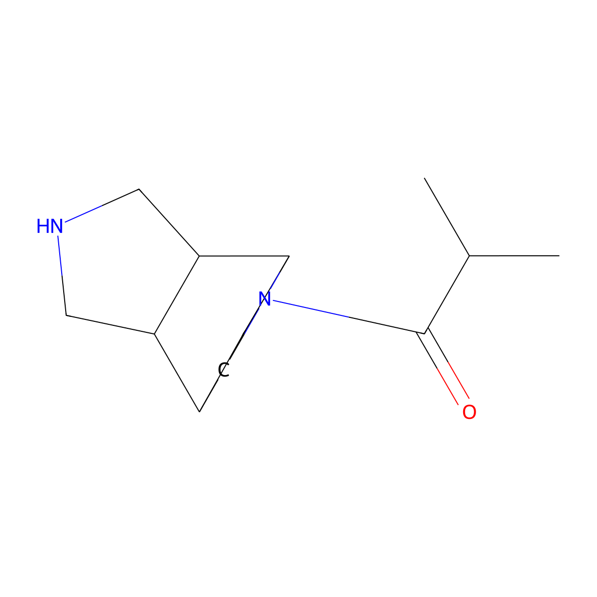 1-{4,8-Diazatricyclo[5.2.2.0,2,6]undecan-8-yl}-2-methylpropan-1-one molecular structure, CAS 2059945-10-5