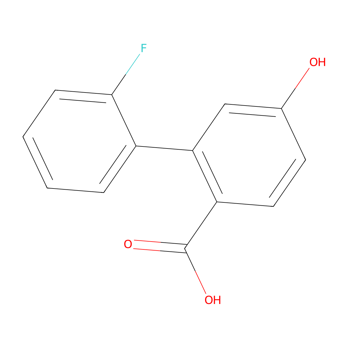 2-(2-Fluorophenyl)-4-hydroxybenzoic acid molecular structure, CAS 2059945-11-6
