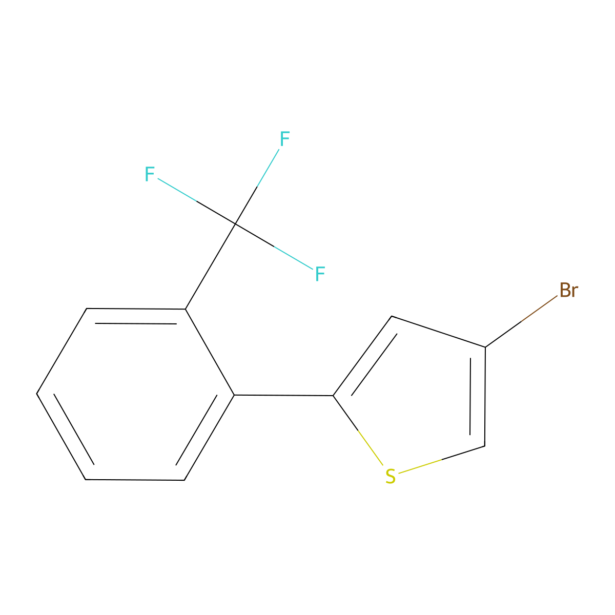 4-Bromo-2-[2-(trifluoromethyl)phenyl]thiophene molecular structure, CAS 2059945-15-0
