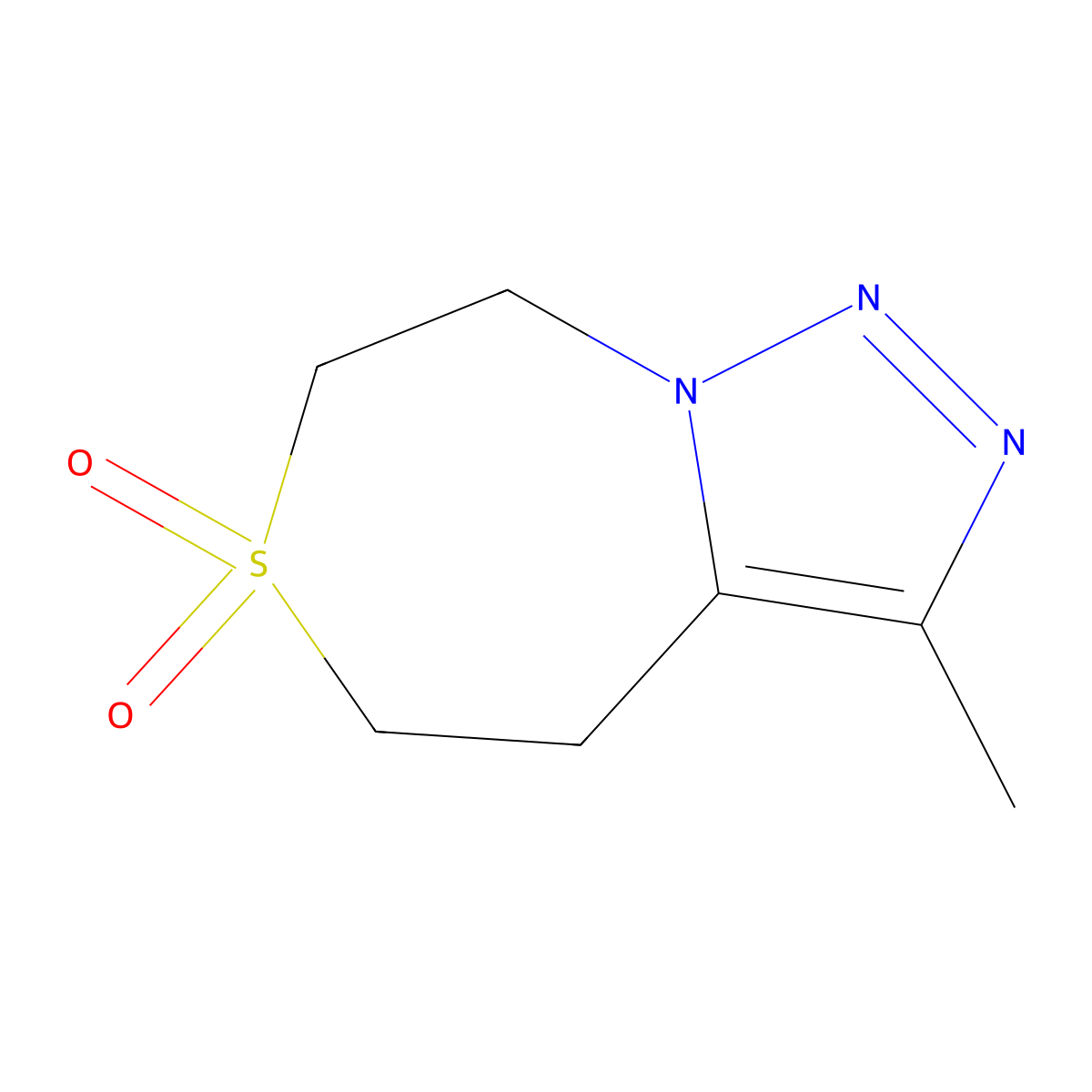 3-Methyl-4H,5H,7H,8H-6lambda6-[1,2,3]triazolo[1,5-d][1,4]thiazepine-6,6-dione molecular structure, CAS 2059945-19-4