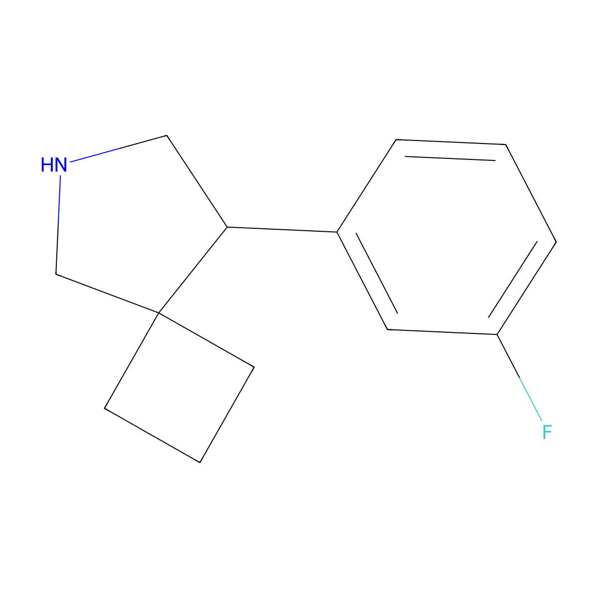 8-(3-Fluorophenyl)-6-azaspiro[3.4]octane molecular structure, CAS 2059945-24-1