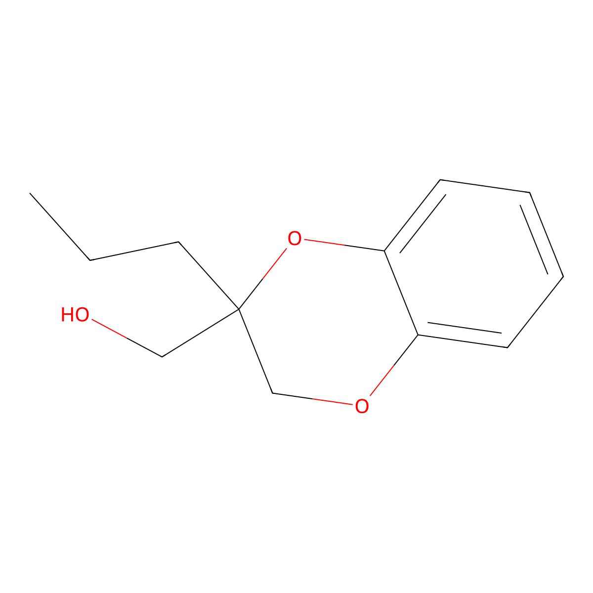 (2-Propyl-2,3-dihydro-1,4-benzodioxin-2-yl)methanol molecular structure, CAS 2059945-31-0