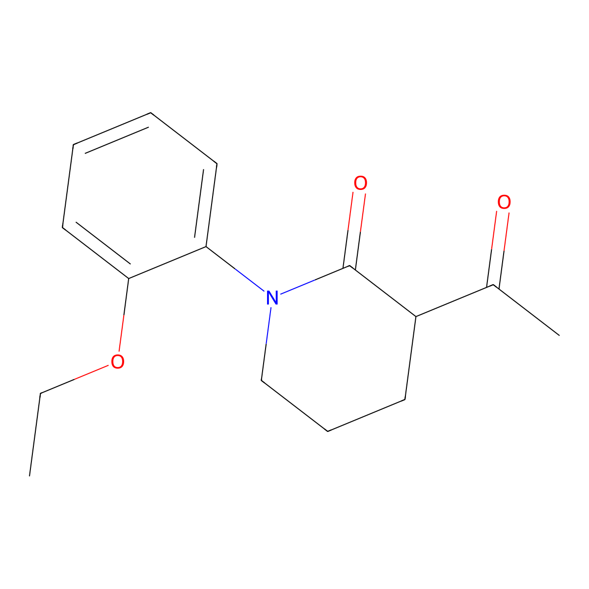 3-Acetyl-1-(2-ethoxyphenyl)piperidin-2-one molecular structure, CAS 2059945-33-2