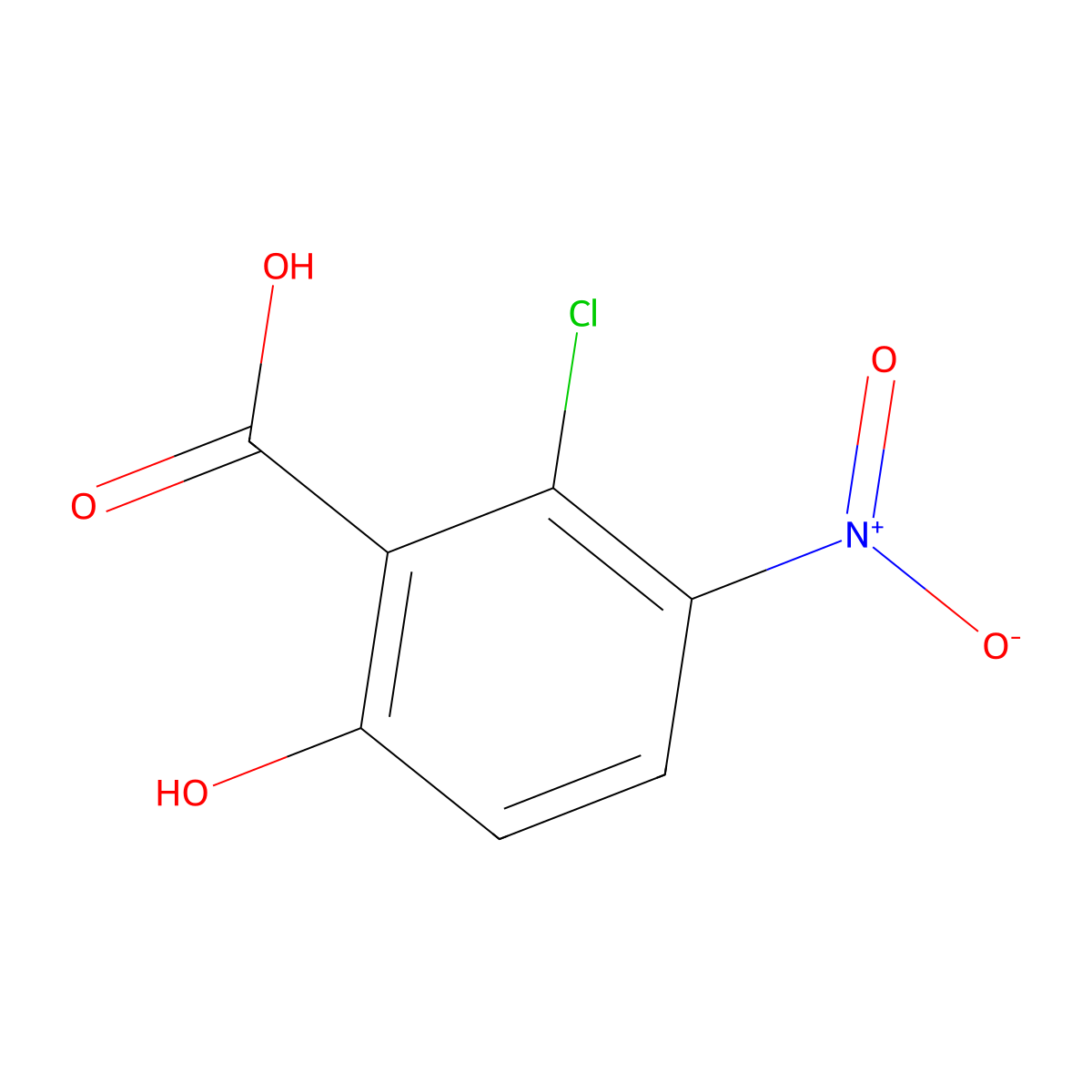2-Chloro-6-hydroxy-3-nitrobenzoic acid molecular structure, CAS 2059945-51-4