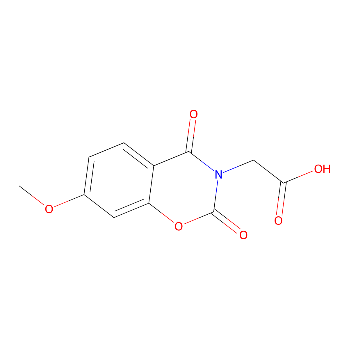 2-(7-Methoxy-2,4-dioxo-3,4-dihydro-2H-1,3-benzoxazin-3-yl)acetic acid molecular structure, CAS 2059946-82-4