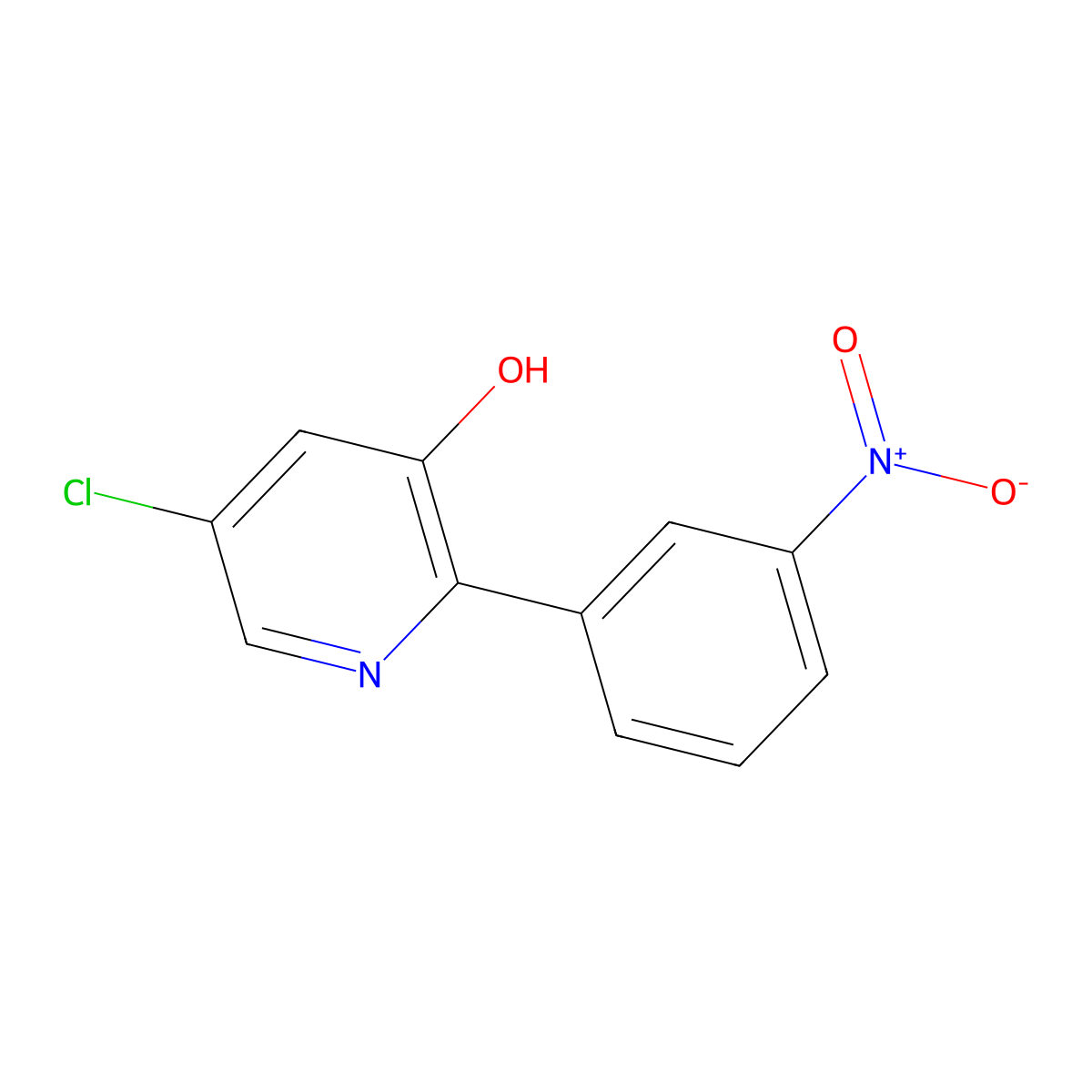 5-Chloro-2-(3-nitrophenyl)pyridin-3-ol molecular structure, CAS 2059946-90-4