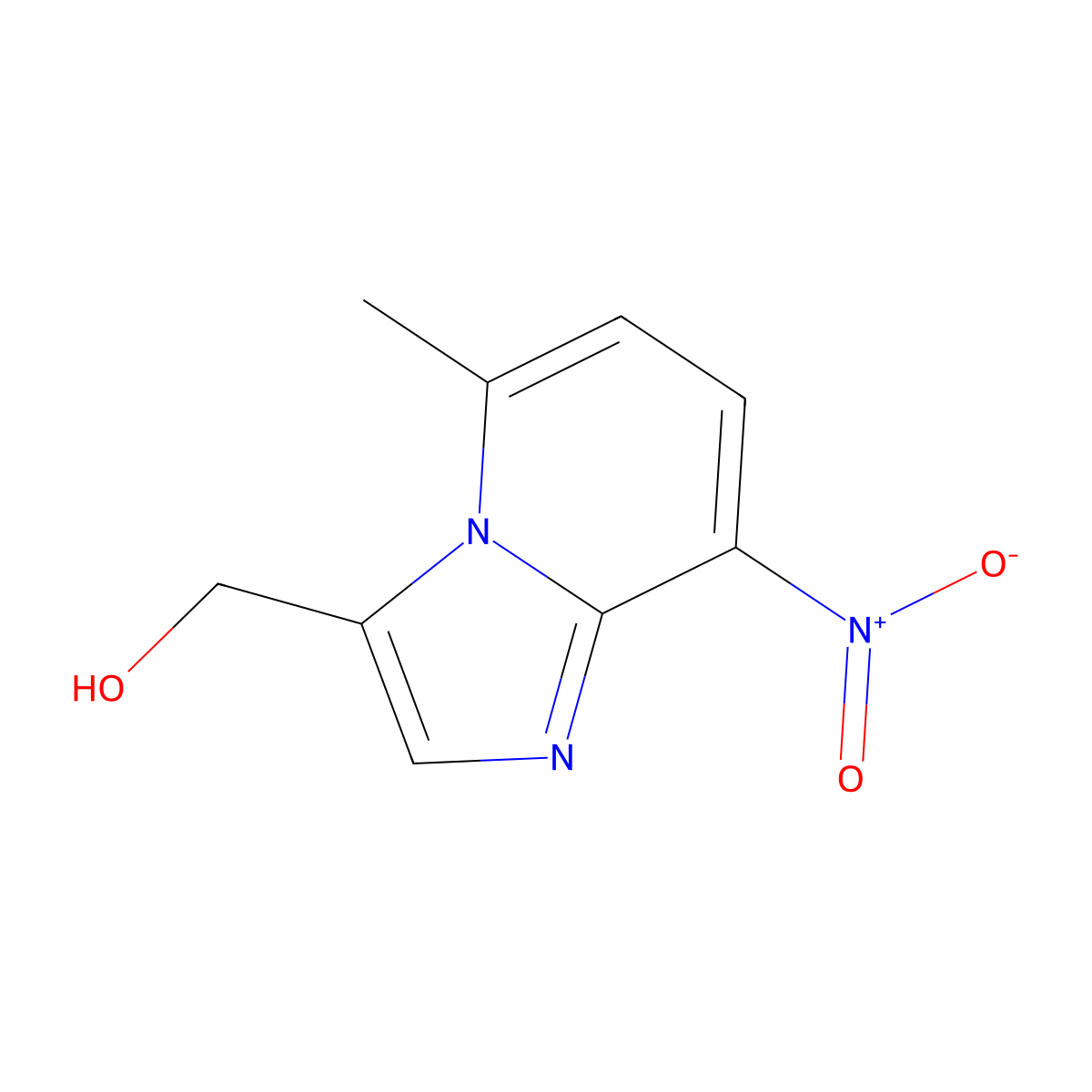 {5-Methyl-8-nitroimidazo[1,2-a]pyridin-3-yl}methanol molecular structure, CAS 2059946-96-0