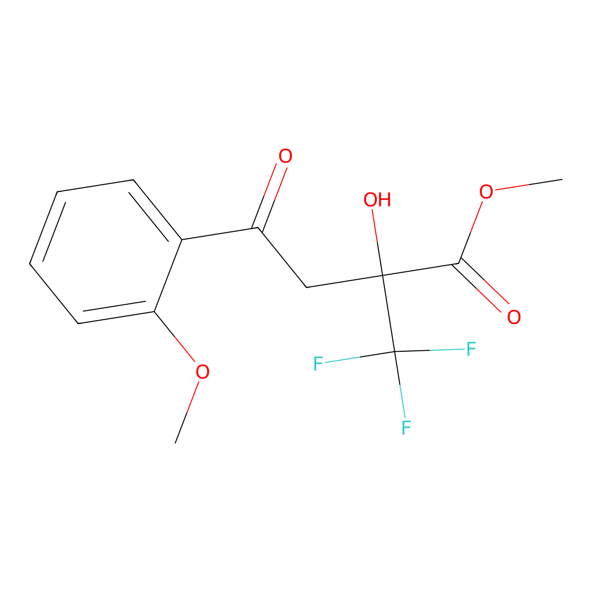 Methyl 2-hydroxy-4-(2-methoxyphenyl)-4-oxo-2-(trifluoromethyl)butanoate molecular structure, CAS 2059946-97-1