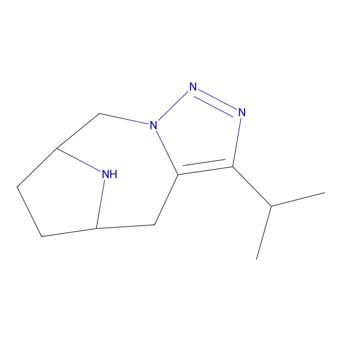 6-(Propan-2-yl)-3,4,5,12-tetraazatricyclo[7.2.1.0,3,7]dodeca-4,6-diene molecular structure, CAS 2059946-99-3