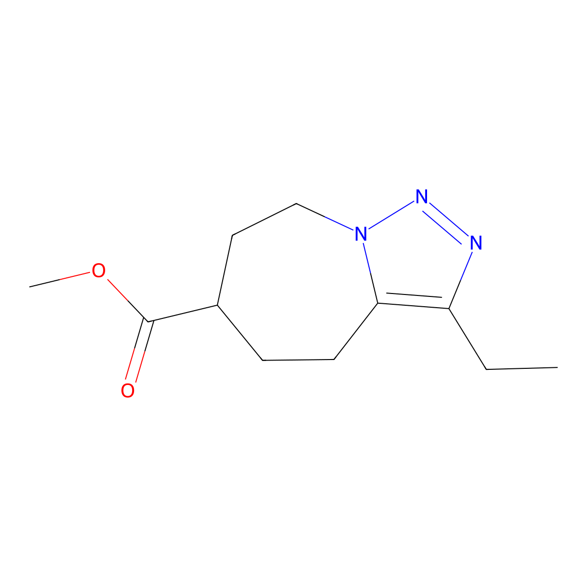 Methyl 3-ethyl-4H,5H,6H,7H,8H-[1,2,3]triazolo[1,5-a]azepine-6-carboxylate molecular structure, CAS 2059947-06-5