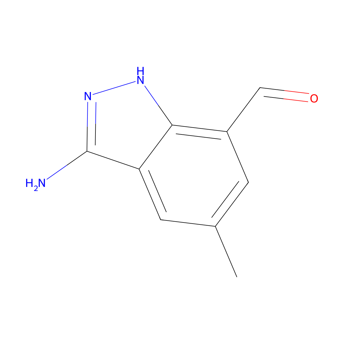 3-Amino-5-methyl-1H-indazole-7-carbaldehyde molecular structure, CAS 2059947-07-6