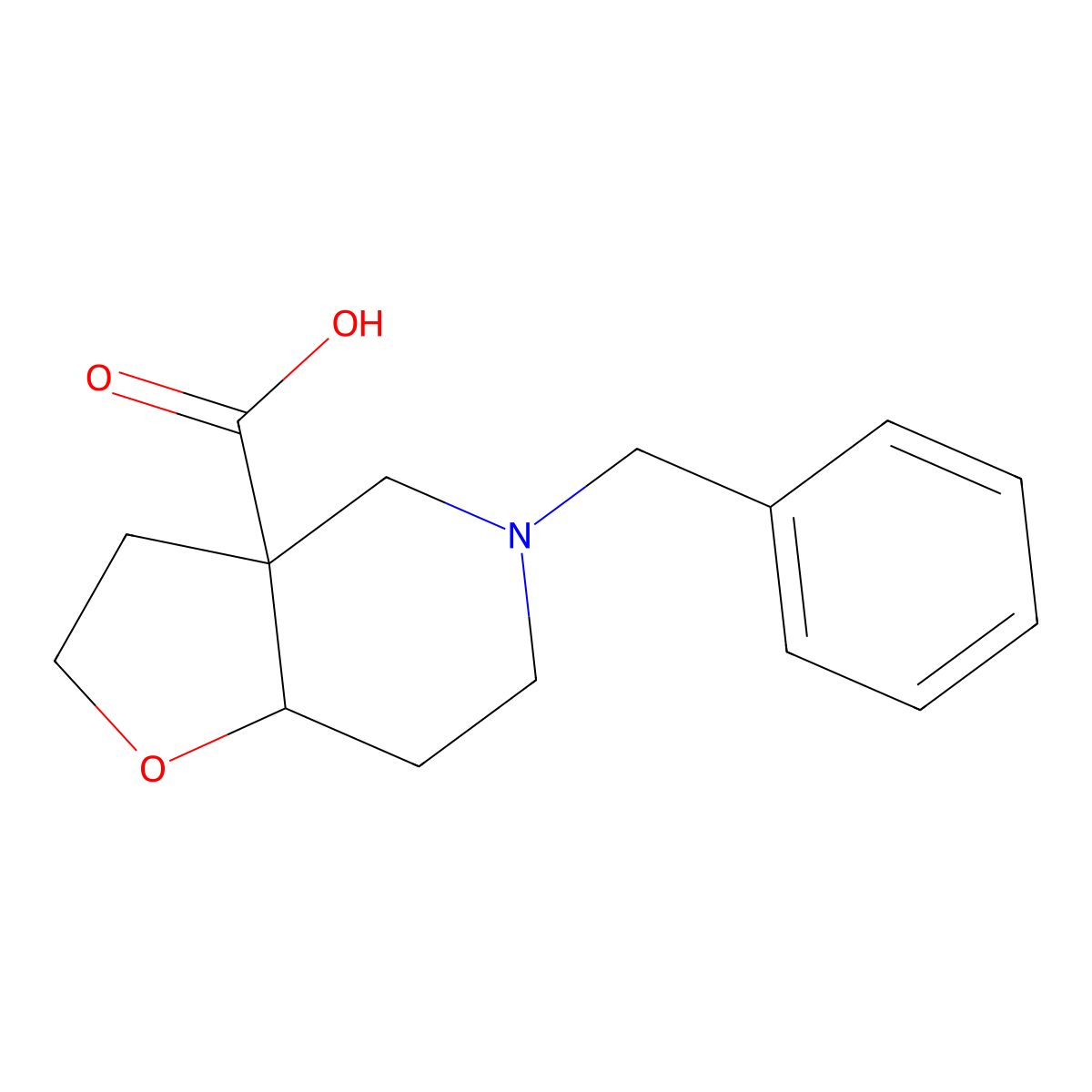 5-Benzyl-octahydrofuro[3,2-c]pyridine-3a-carboxylic acid molecular structure, CAS 2059947-08-7