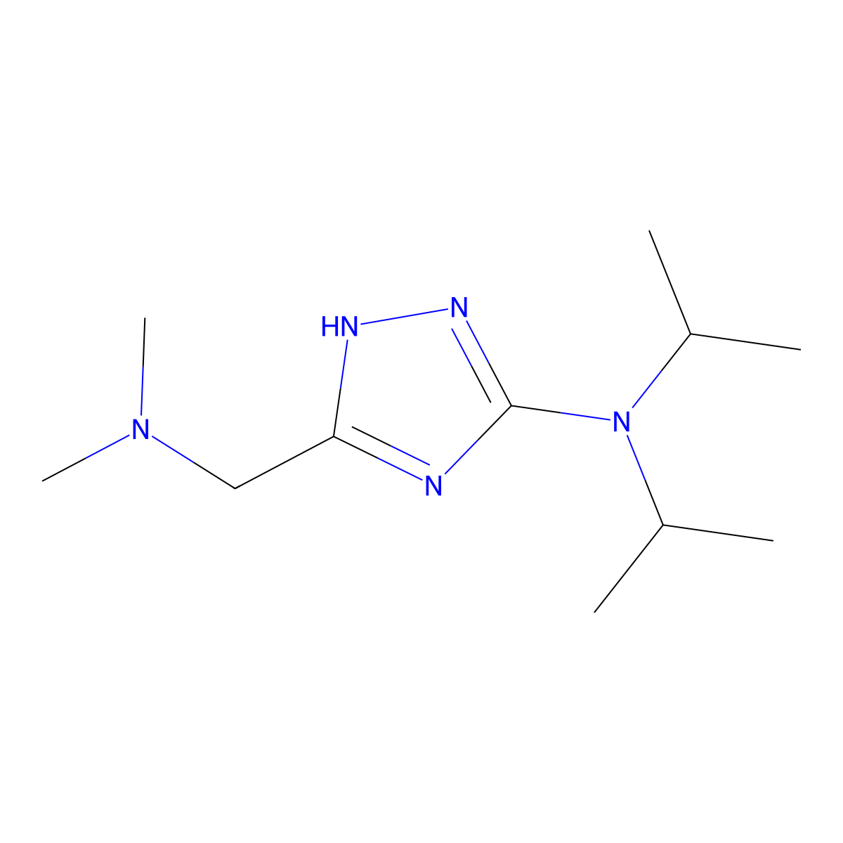 5-[(Dimethylamino)methyl]-N,N-bis(propan-2-yl)-1H-1,2,4-triazol-3-amine molecular structure, CAS 2059947-32-7