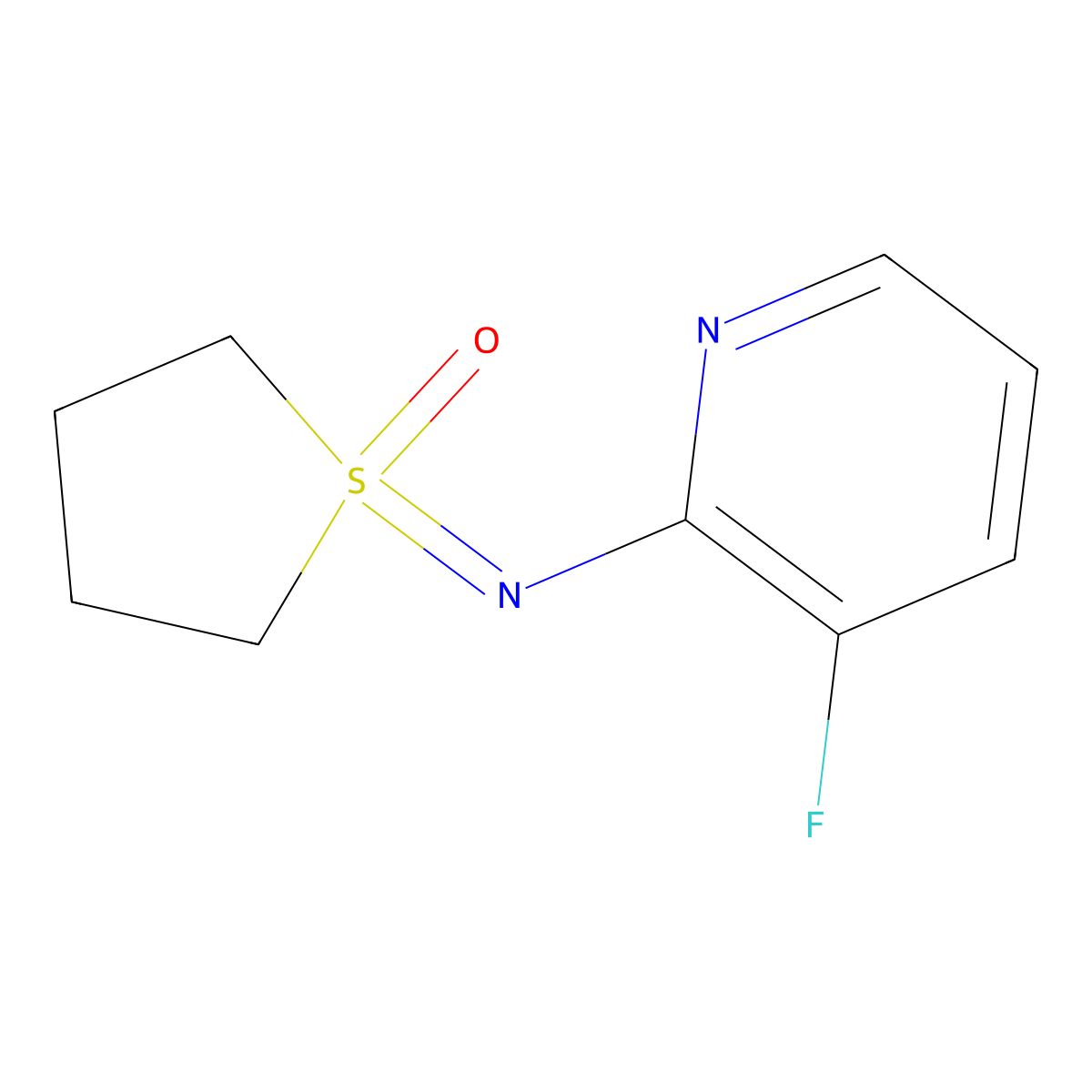 1-[(3-Fluoropyridin-2-yl)imino]-1lambda6-thiolan-1-one molecular structure, CAS 2059947-65-6