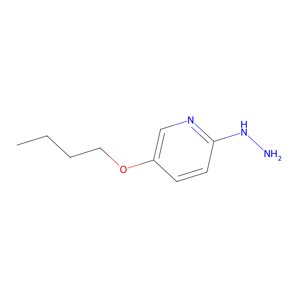 5-Butoxy-2-hydrazinylpyridine molecular structure, CAS 2059947-96-3