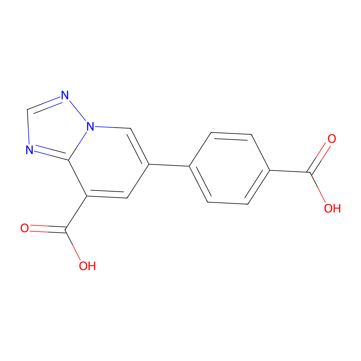 6-(4-Carboxyphenyl)-[1,2,4]triazolo[1,5-a]pyridine-8-carboxylic acid molecular structure, CAS 2059948-01-3