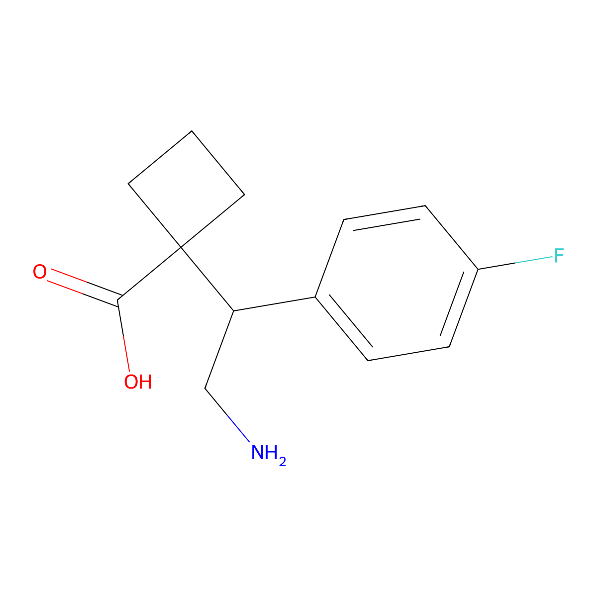 1-[2-Amino-1-(4-fluorophenyl)ethyl]cyclobutane-1-carboxylic acid molecular structure, CAS 2059948-11-5