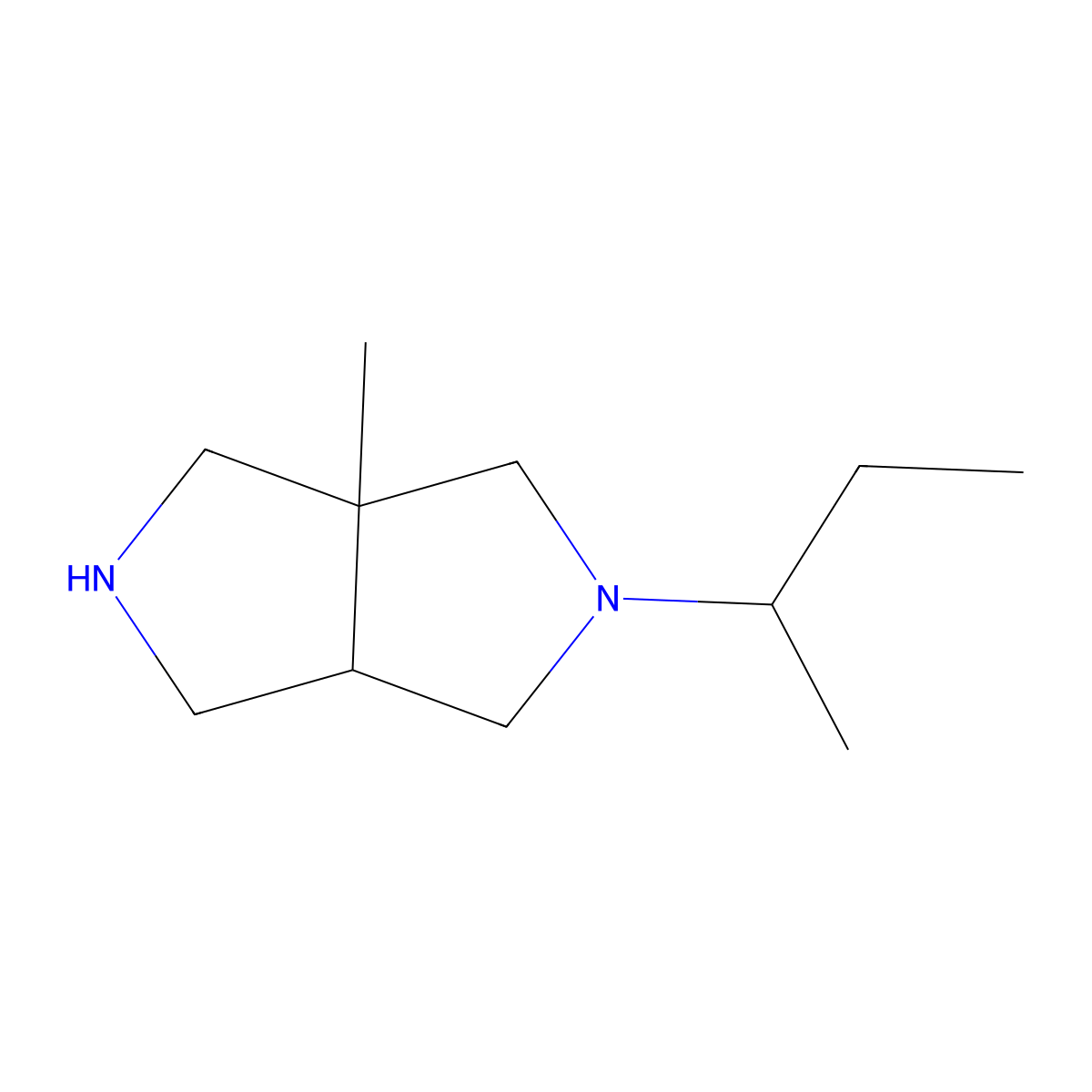 2-(Butan-2-yl)-3a-methyl-octahydropyrrolo[3,4-c]pyrrole molecular structure, CAS 2059948-17-1