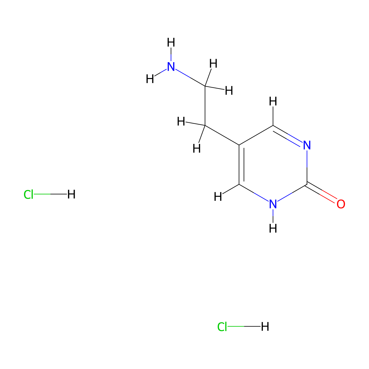 5-(2-Aminoethyl)pyrimidin-2-ol dihydrochloride molecular structure, CAS 2059948-31-9