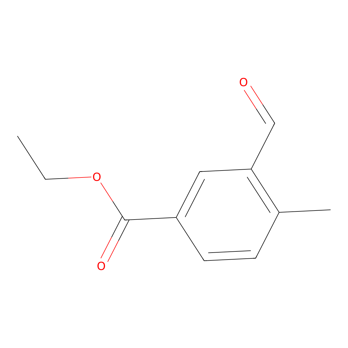 Ethyl 3-formyl-4-methylbenzoate molecular structure, CAS 2059948-43-3