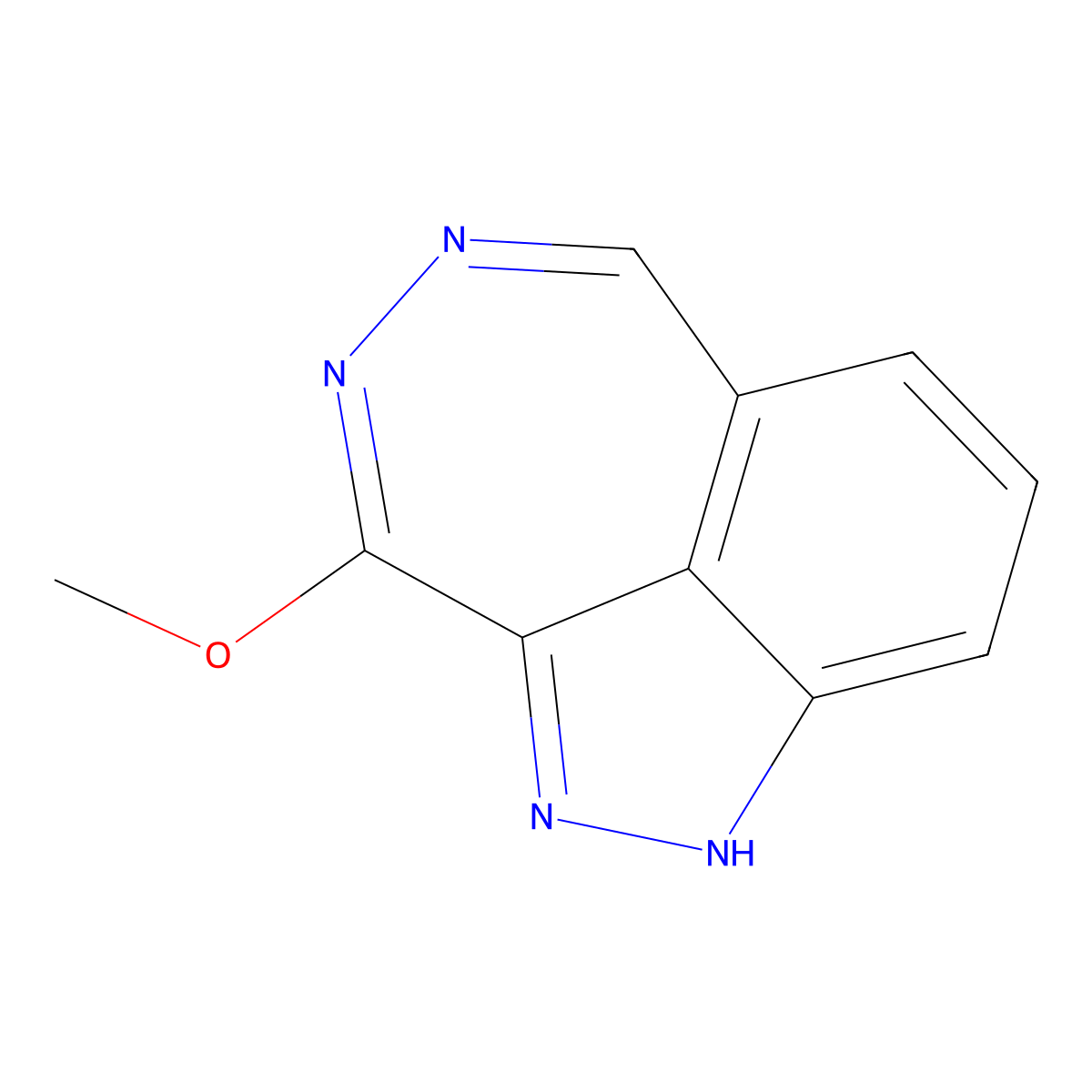 12-Methoxy-2,3,10,11-tetraazatricyclo[6.4.1.0,4,13]trideca-1,4(13),5,7,9,11-hexaene molecular structure, CAS 2059948-95-5