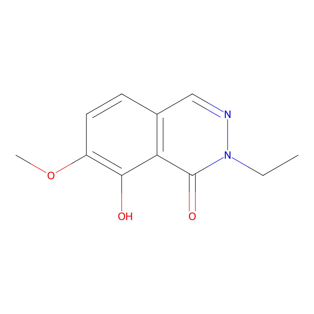 2-Ethyl-8-hydroxy-7-methoxy-1,2-dihydrophthalazin-1-one molecular structure, CAS 2059949-02-7