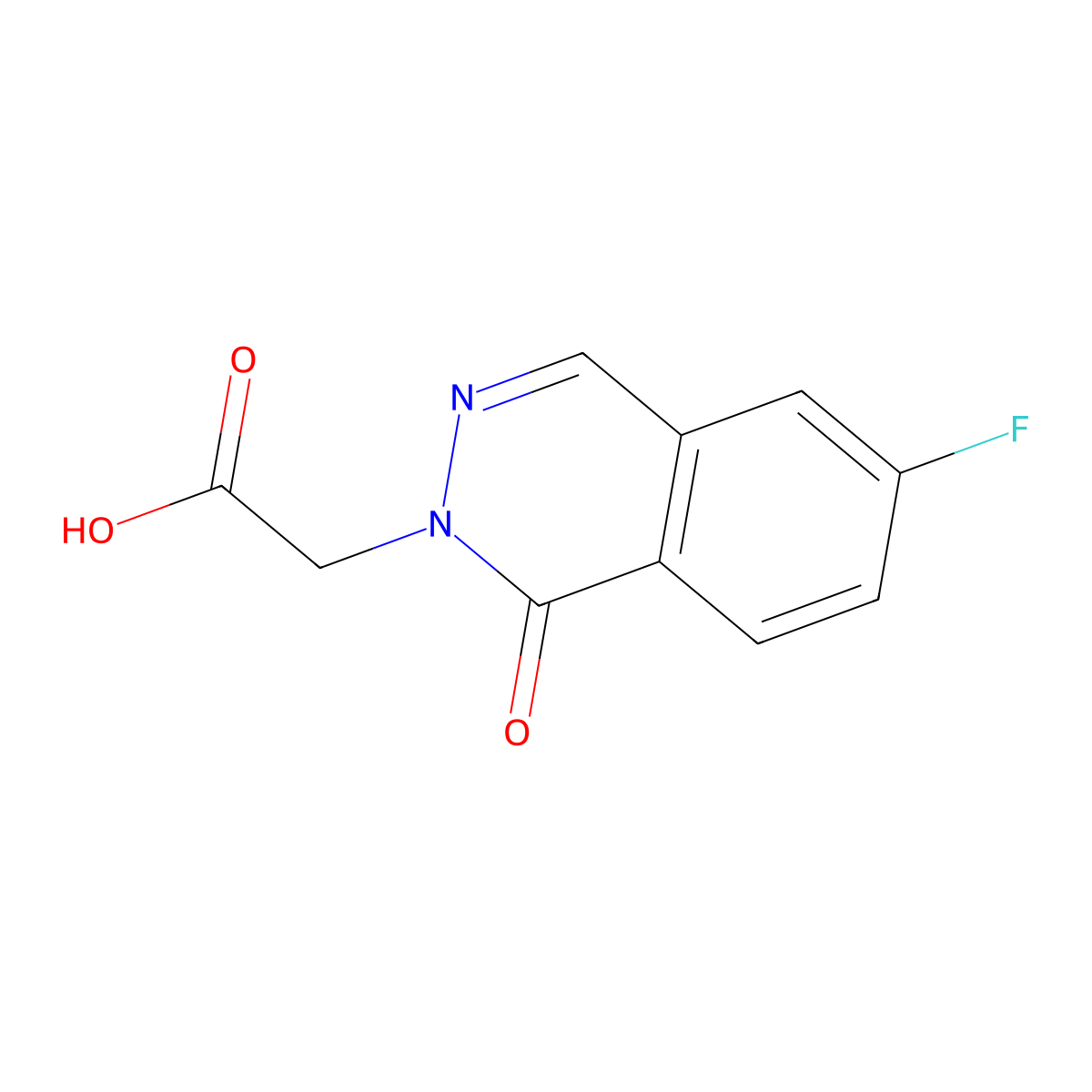 2-(6-Fluoro-1-oxo-1,2-dihydrophthalazin-2-yl)acetic acid molecular structure, CAS 2059949-10-7