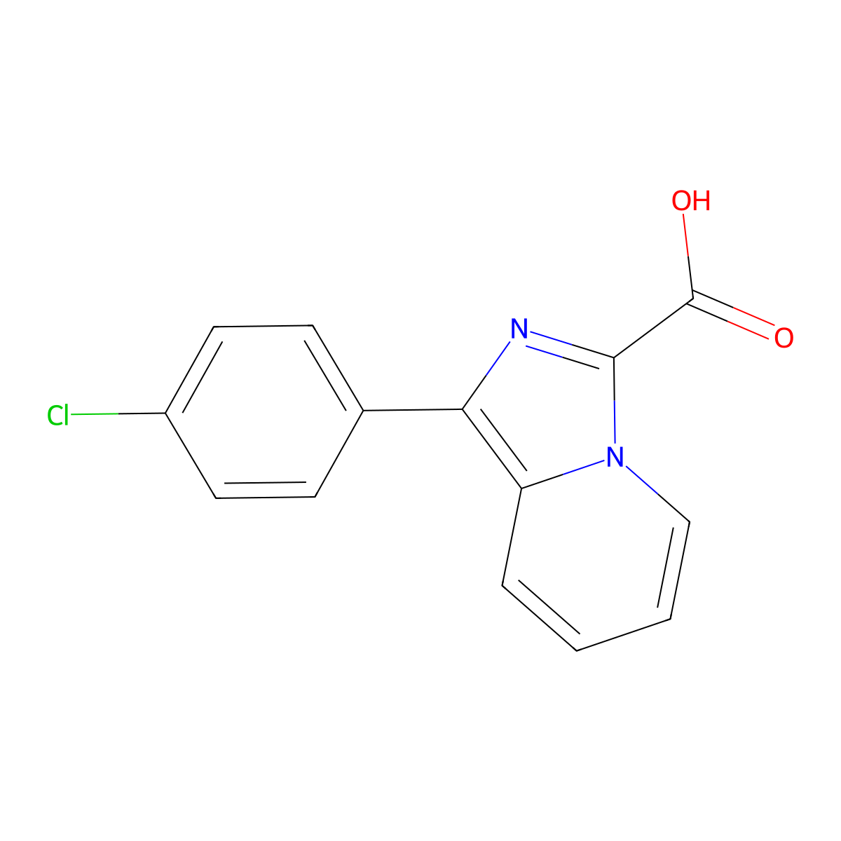 1-(4-Chlorophenyl)imidazo[1,5-a]pyridine-3-carboxylic acid molecular structure, CAS 2059949-17-4