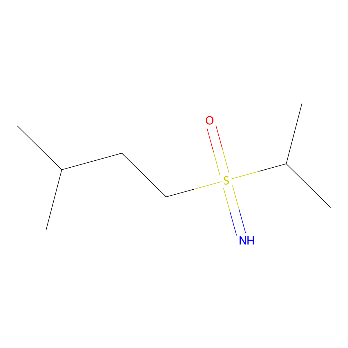 Imino(3-methylbutyl)(propan-2-yl)-lambda6-sulfanone molecular structure, CAS 2059949-22-1